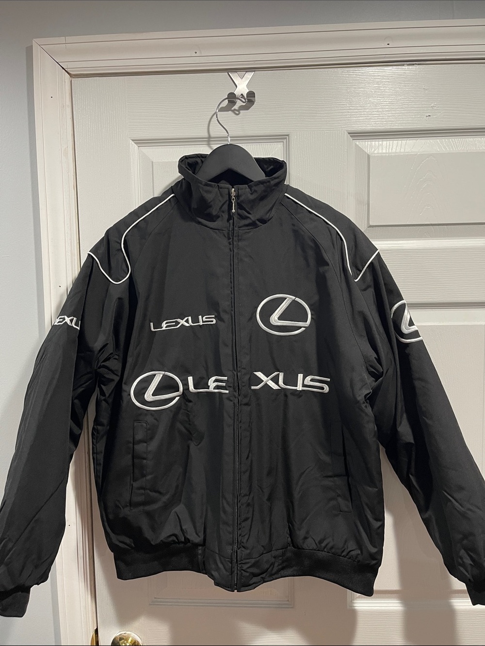Lexus Men's Black Bomber Jacket with Logo